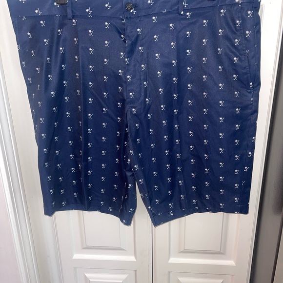 NWT Walter Hagen Perfect 11 Collection Golf Shorts Sz 42 Navy White - Picture 2 of 8